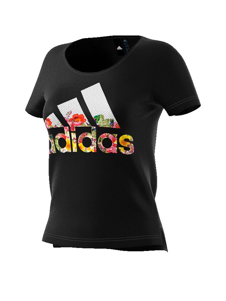 ADIDAS | Damen T-Shirt Badge of Sports Flower | schwarz