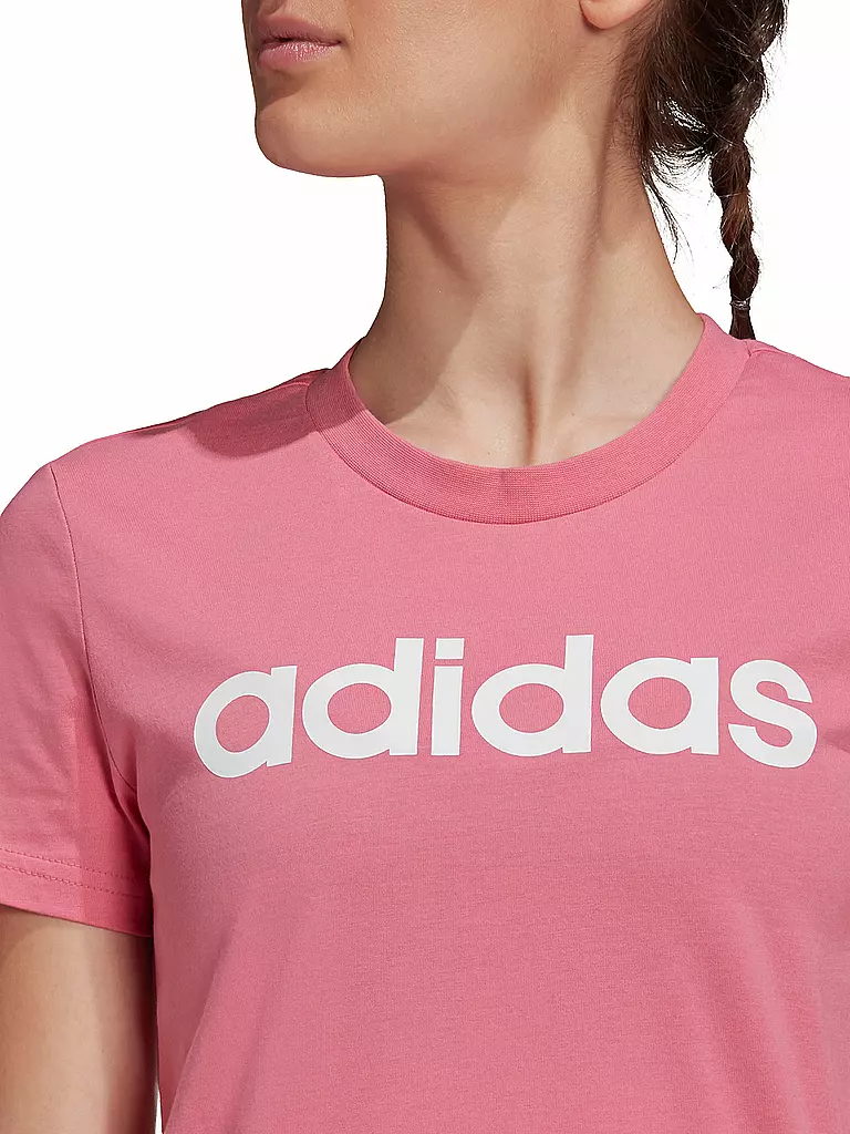 ADIDAS | Damen T-Shirt Essential Slim Logo | rosa