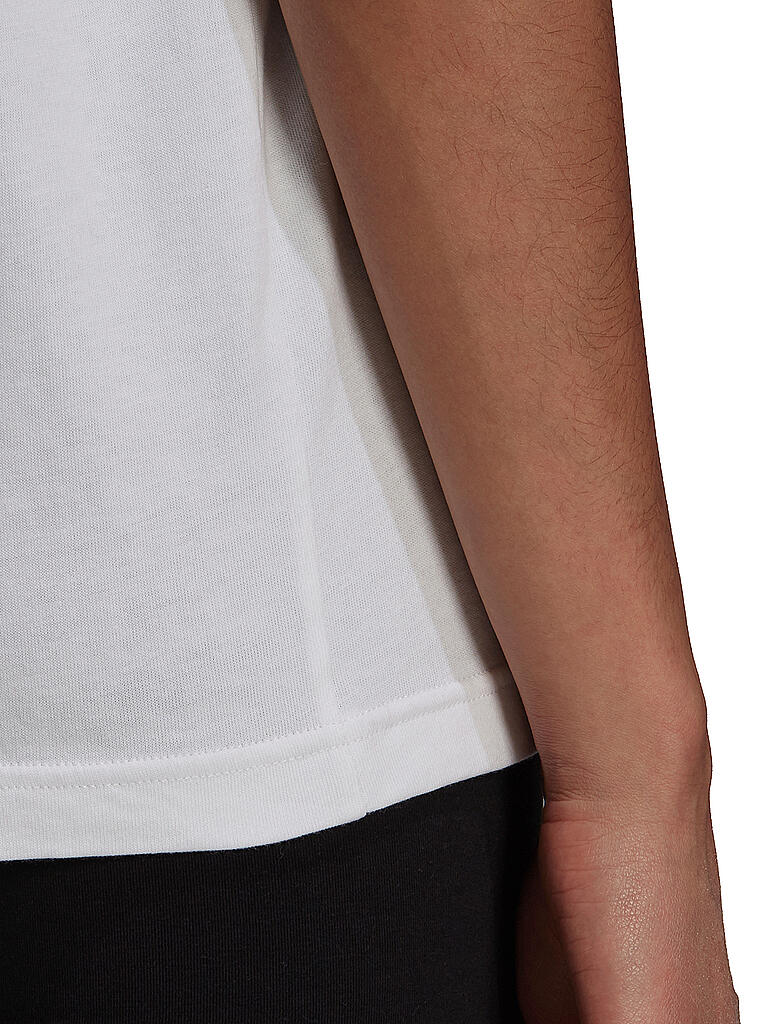 ADIDAS | Damen T-Shirt Essentials Boyfriend 3-Streifen | weiß