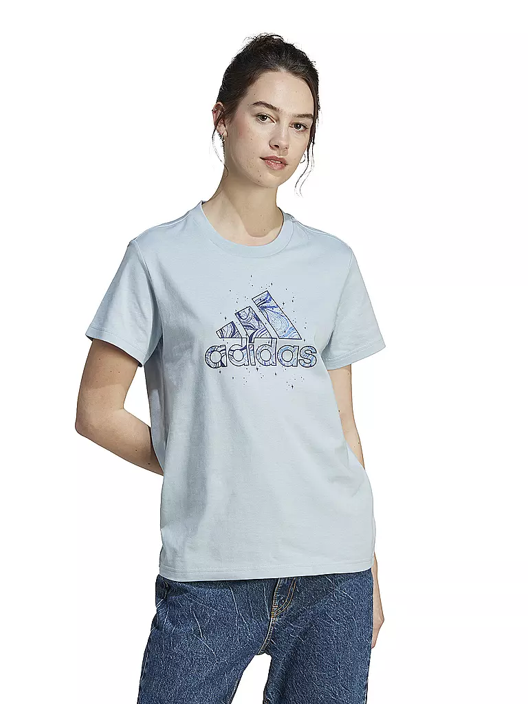 ADIDAS | Damen T-Shirt Mystic Nature Graphic | hellblau