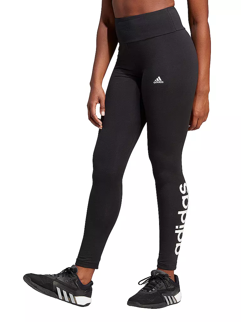 ADIDAS | Damen Tight Essentials High-Waisted Logo | schwarz