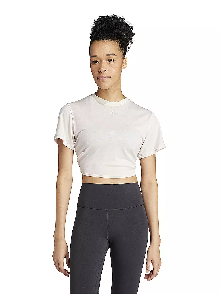 ADIDAS | Damen Yogashirt Studio Wrapped | rosa