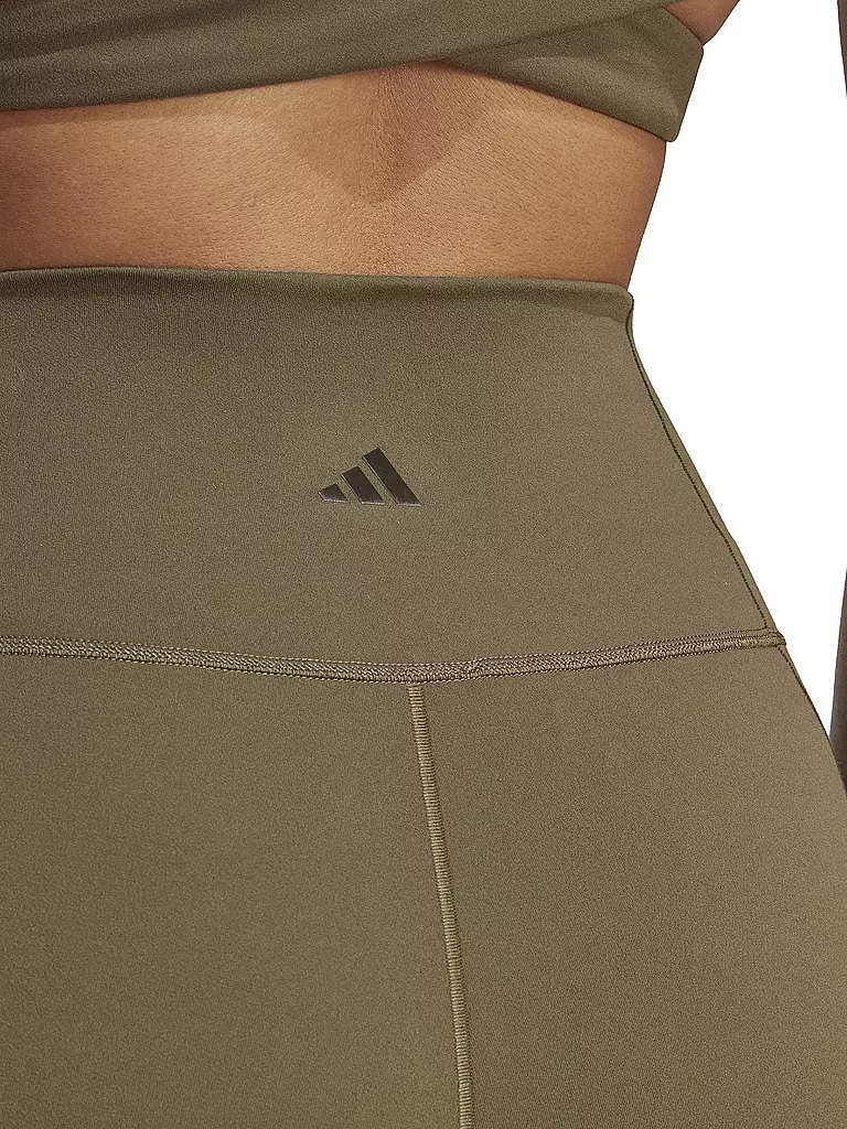 ADIDAS | Damen Yogatight Yoga Studio Wrapped 7/8 | dunkelgrün