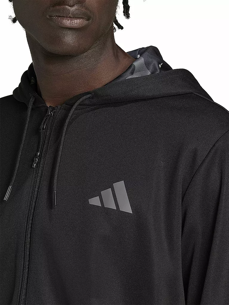 ADIDAS | Herren Fitnessjacke Train Essentials Seasonal | schwarz