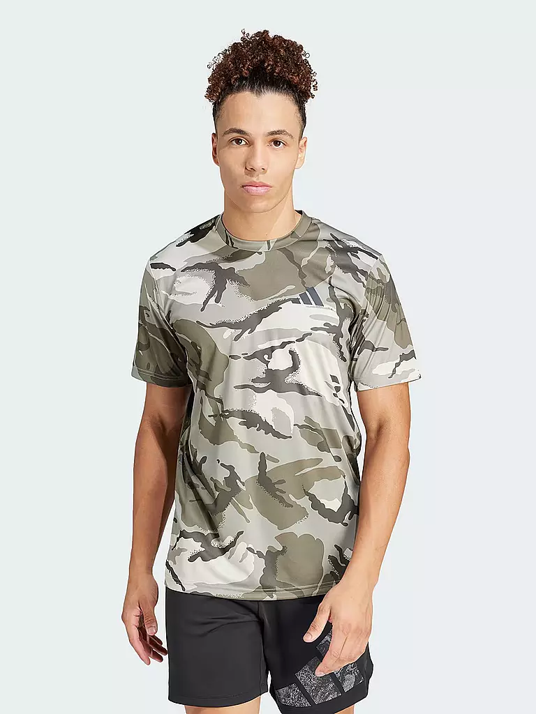 ADIDAS | Herren Fitnessshirt 	 Train Essentials Seasonal Camo | olive