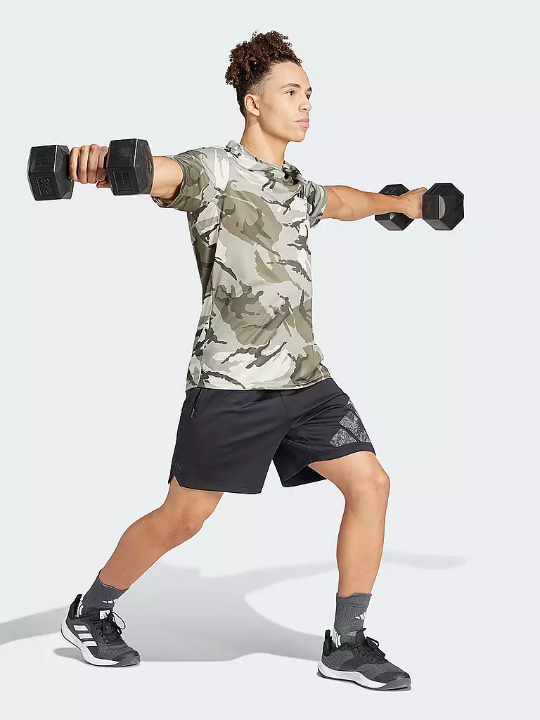 ADIDAS | Herren Fitnessshirt 	 Train Essentials Seasonal Camo | olive