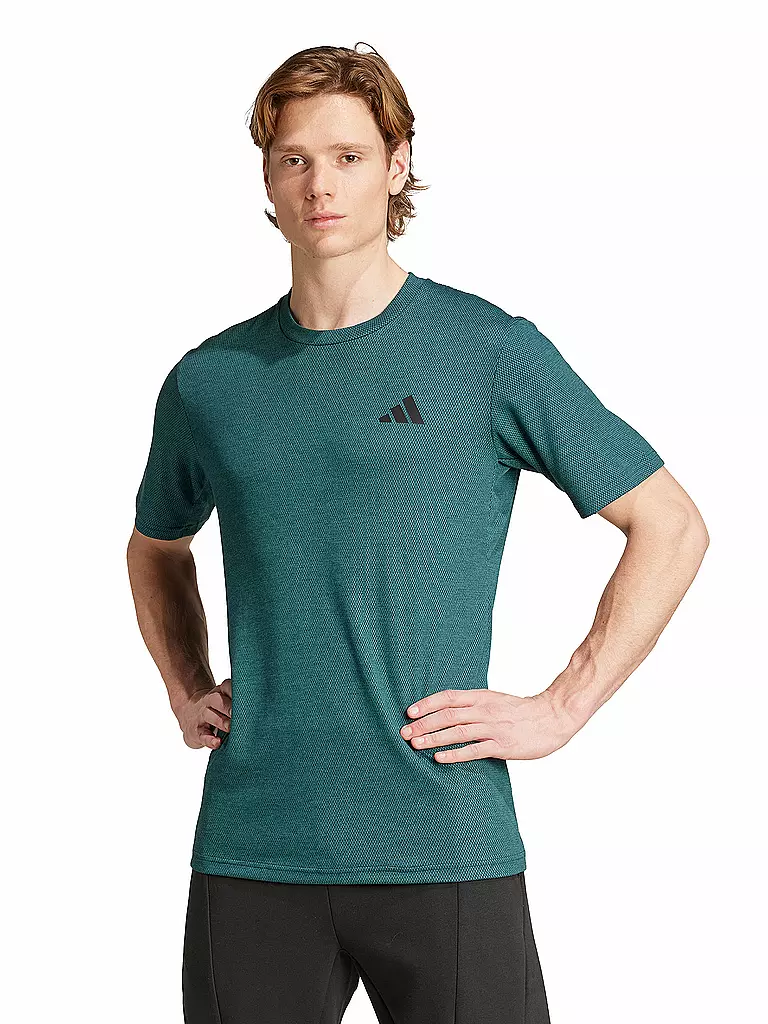 ADIDAS | Herren Fitnessshirt 	Train Essentials Feelready Novelty  | petrol