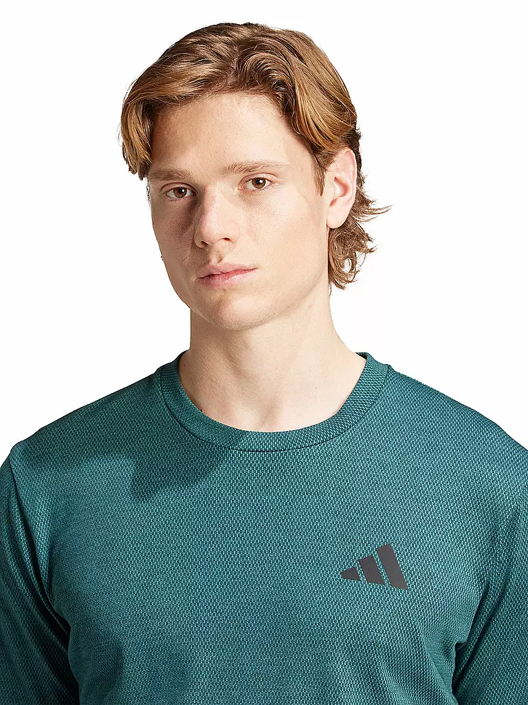 ADIDAS | Herren Fitnessshirt 	Train Essentials Feelready Novelty  | petrol
