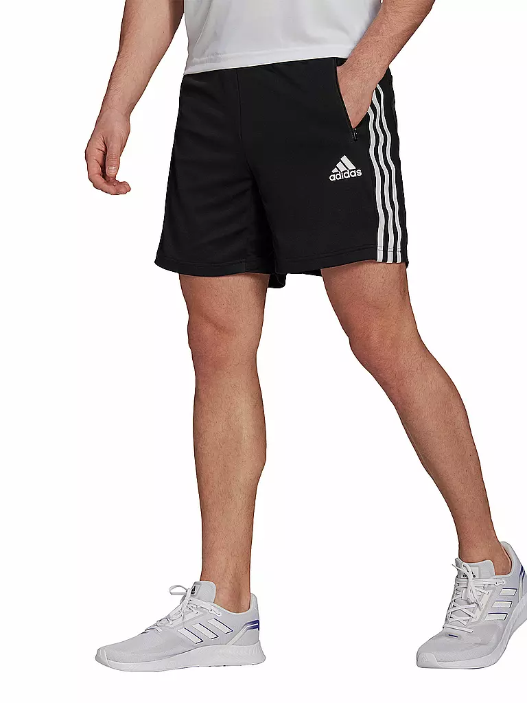 ADIDAS | Herren Fitnessshort 3-Streifen | schwarz