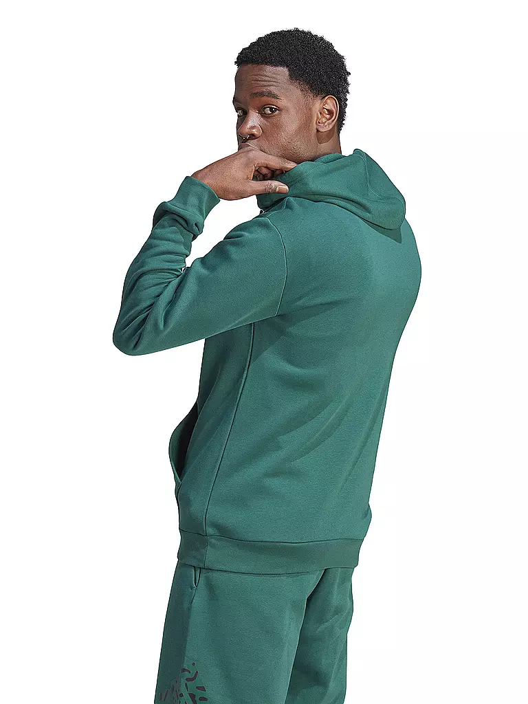 ADIDAS | Herren Hoodie Essentials French Terry Big Logo | dunkelgrün