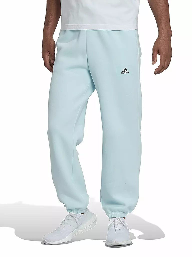 ADIDAS | Herren Jogginghose Essentials FeelVivid Cotton Fleece Straight Leg  | hellblau