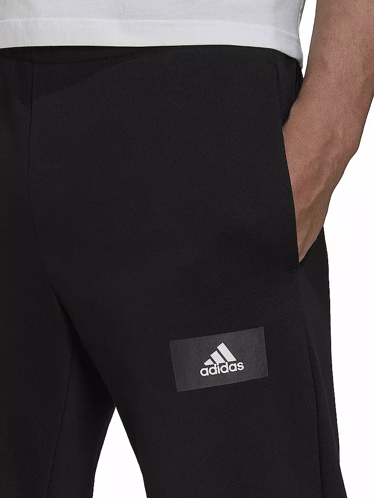 ADIDAS | Herren Jogginghose Essentials FeelVivid Cotton Fleece Straight Leg  | schwarz