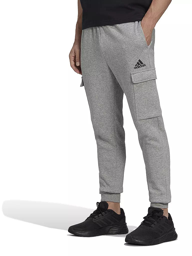 ADIDAS | Herren Jogginghose Essentials Fleece Regular Tapered Cargo | hellgrau