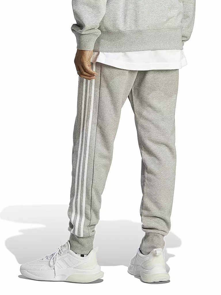 ADIDAS | Herren Jogginghose Essentials French Terry Tapered Cuff 3-Streifen | grau