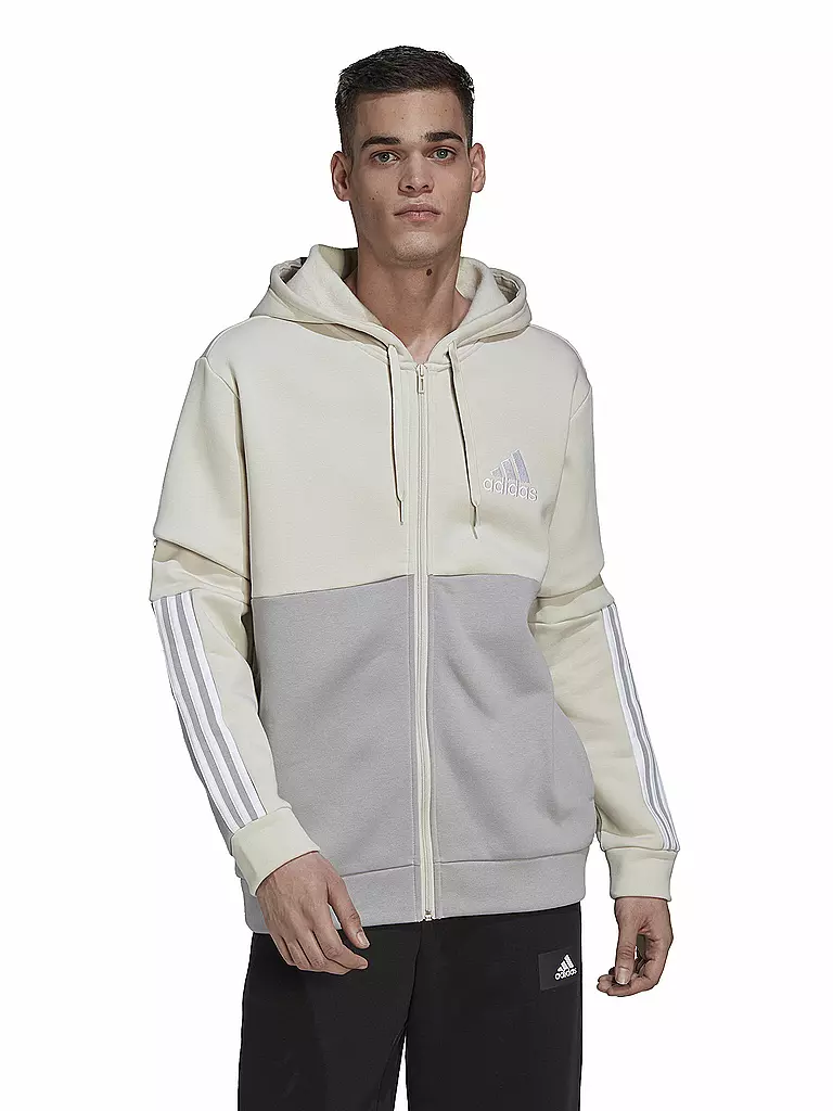 ADIDAS | Herren Kapuzenjacke Essentials Colorblock Fleece | beige