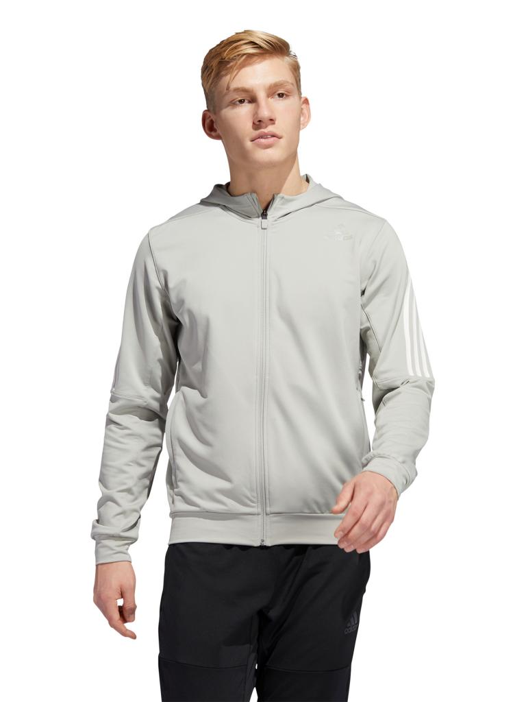 ADIDAS | Herren Kapuzenweste Aeroready 3-Streifen | grau