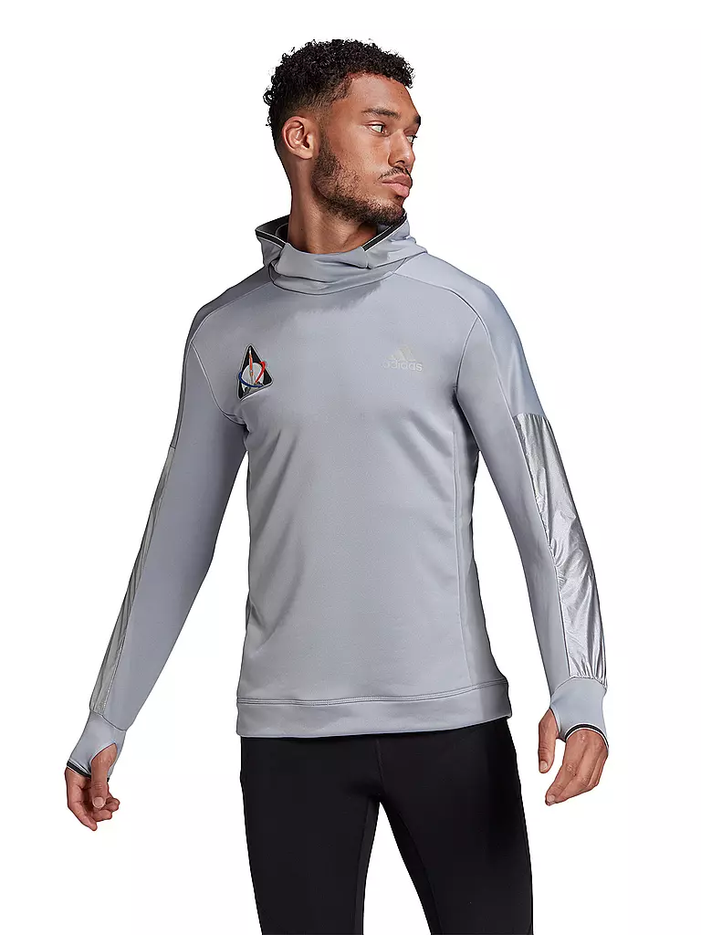ADIDAS | Herren Laufhoodie Space Race | silber