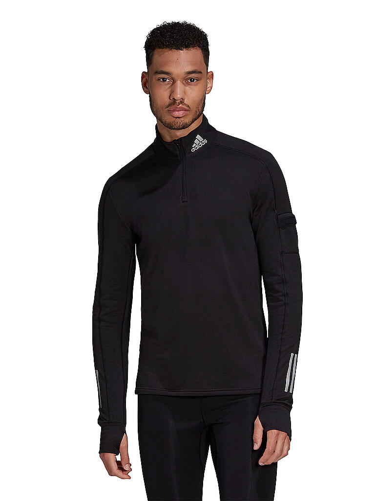ADIDAS | Herren Laufshirt Own the Run Half Zip Warm | schwarz