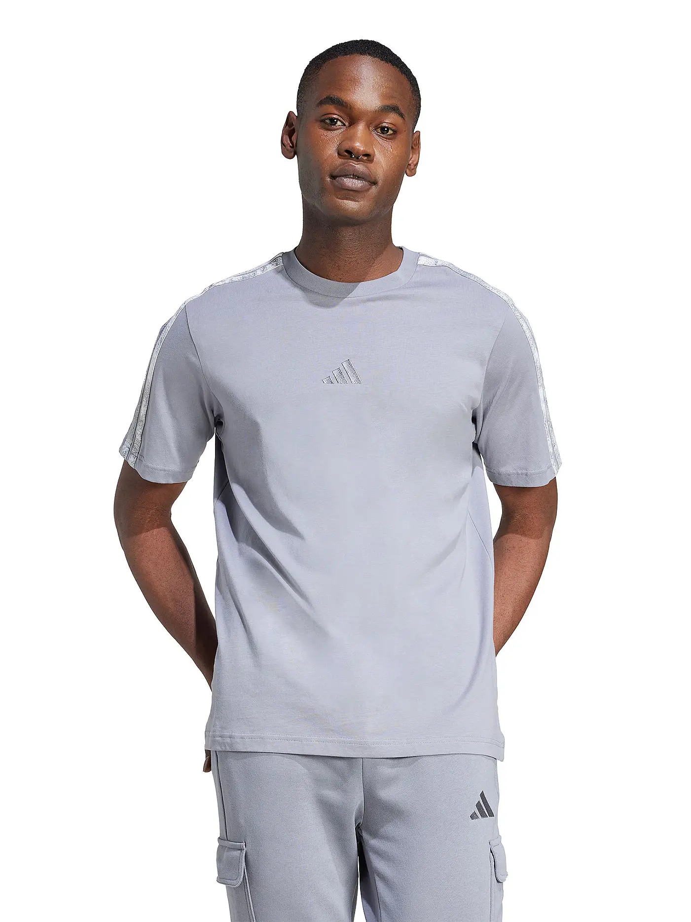 ADIDAS | Herren T-Shirt AOP | grau