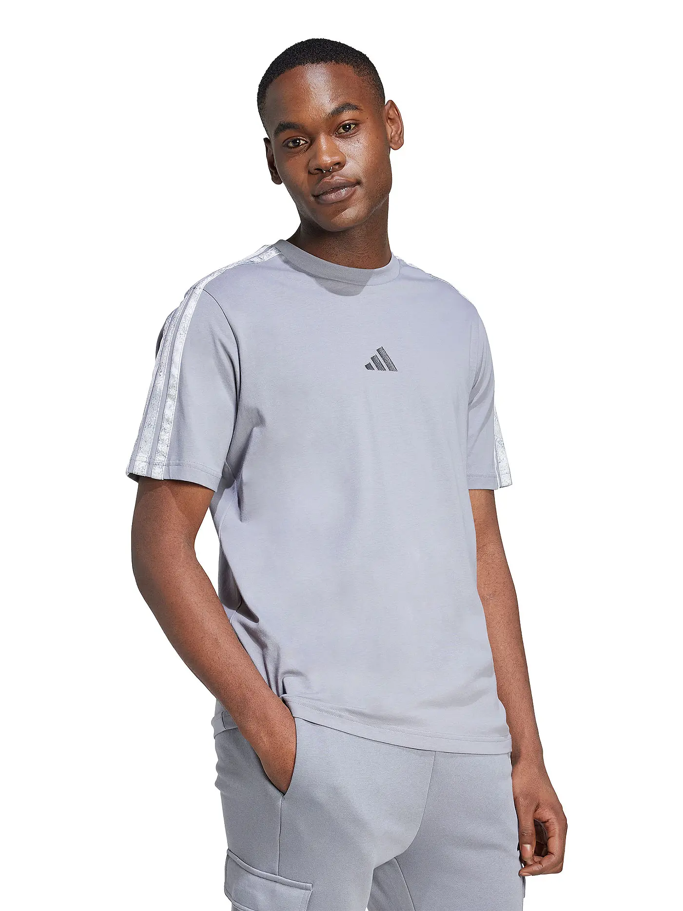 ADIDAS | Herren T-Shirt AOP | grau