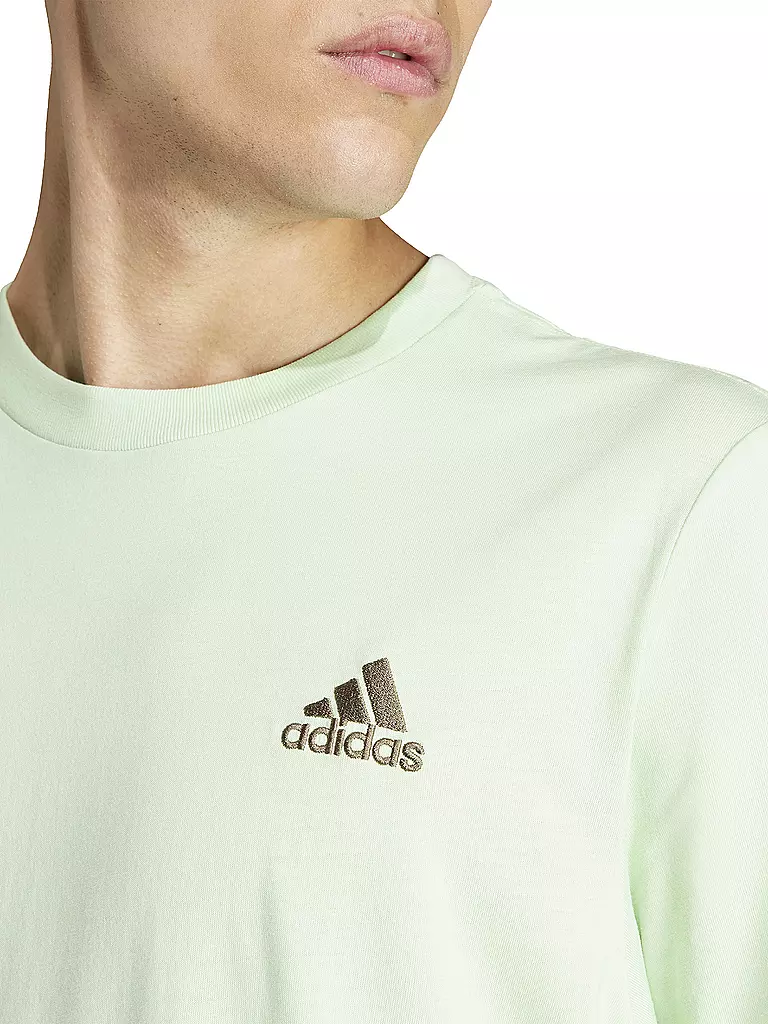 ADIDAS | Herren T-Shirt Embroidered  | hellgrün