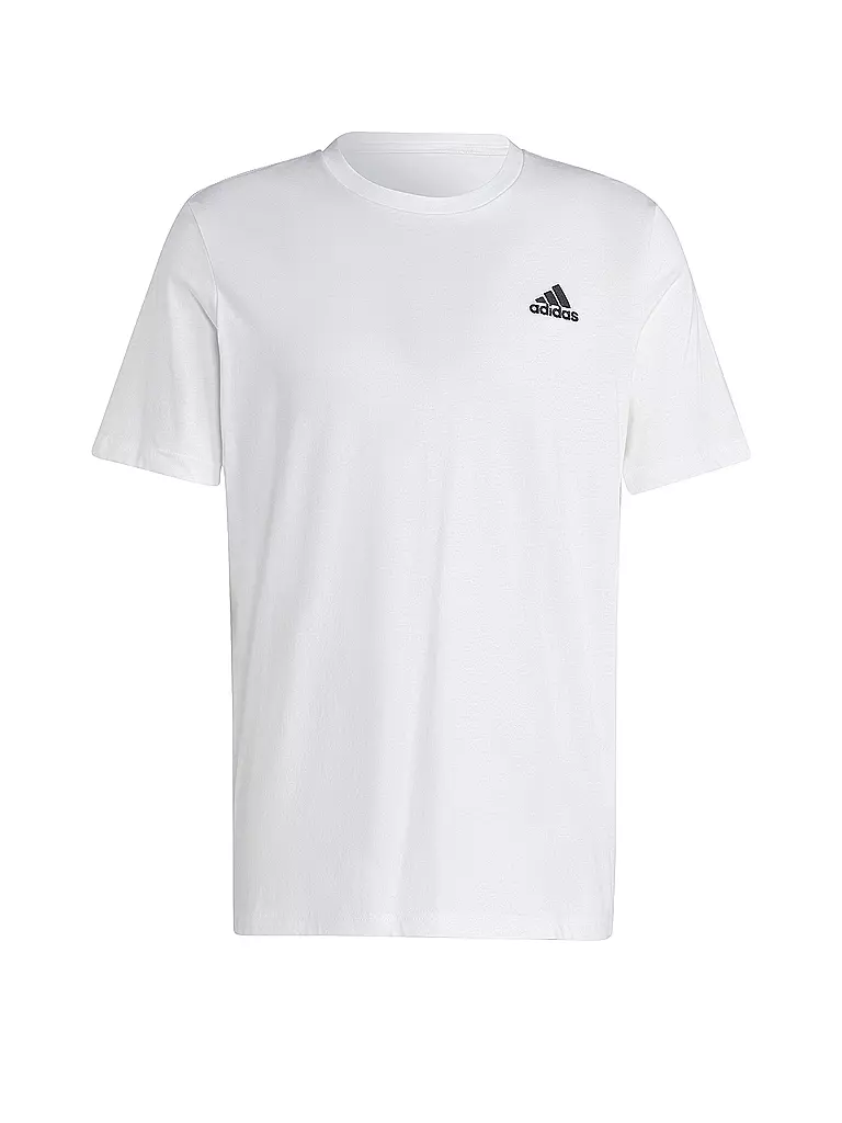 ADIDAS | Herren T-Shirt Essentials Single Jersey Embroidered Small Logo  | weiss