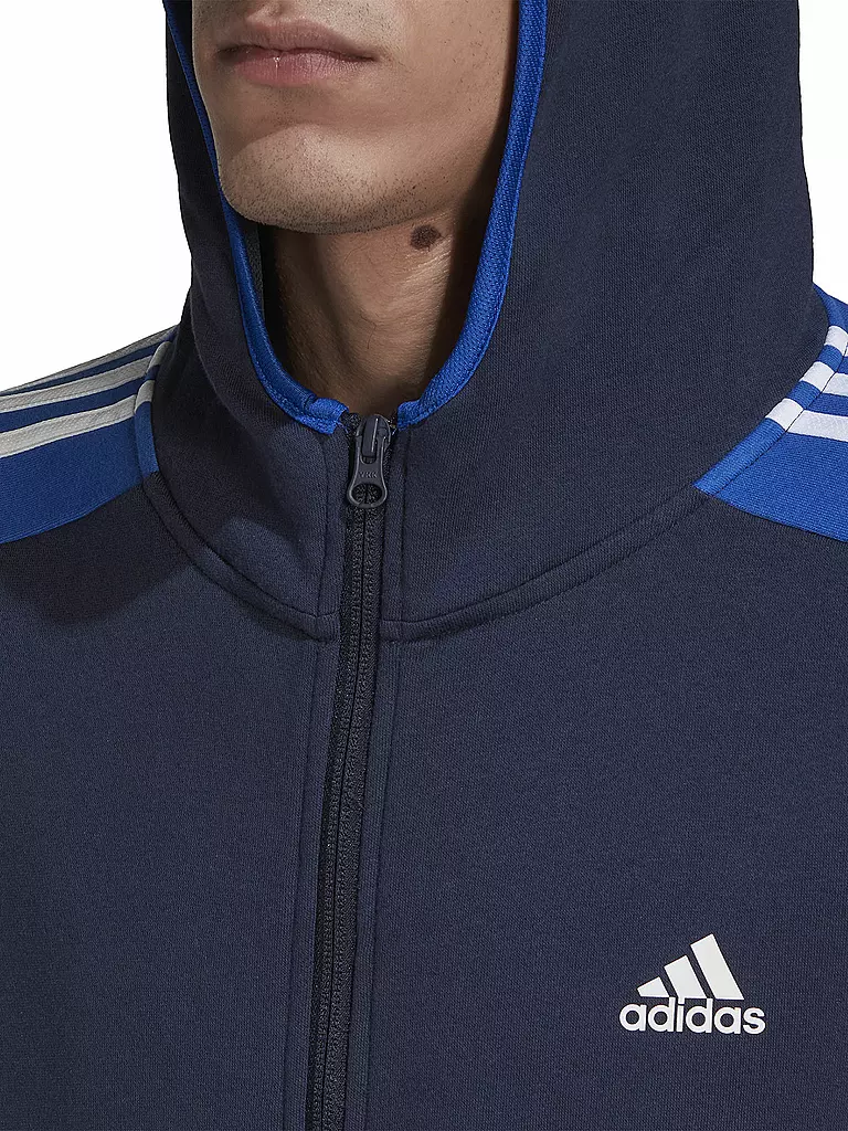 ADIDAS | Herren Trainingsanzug Fleece Colorblock  | dunkelblau