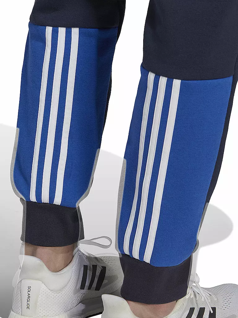 ADIDAS Herren Trainingsanzug Fleece Colorblock dunkelblau