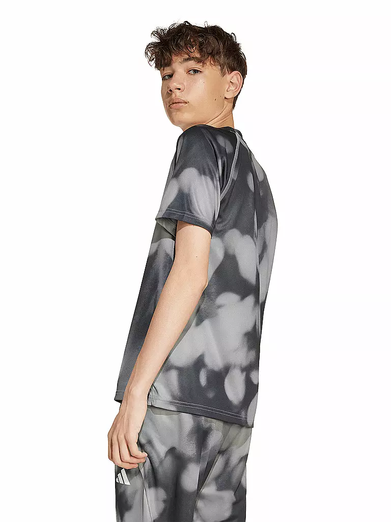 ADIDAS | Jungen Fitnessshirt Allover-Grafik | grau