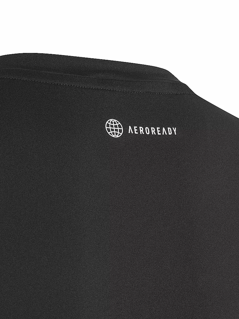 ADIDAS | Jungen Fitnessshirt Train Icons AEROREADY Logo | schwarz