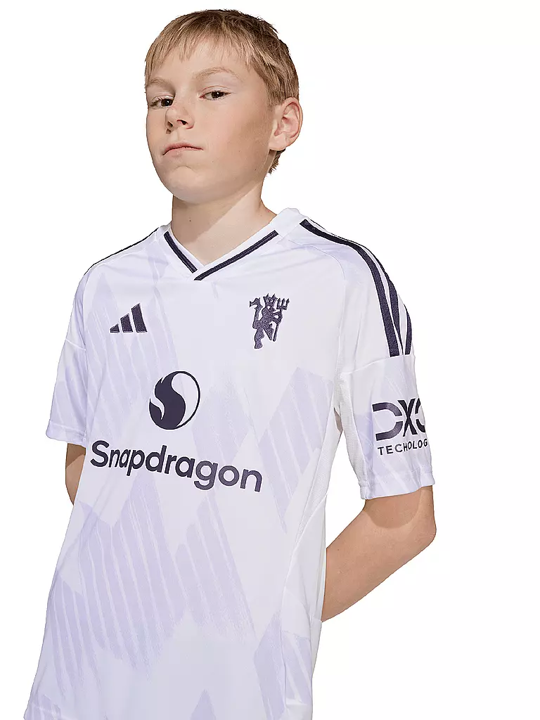 ADIDAS | Kinder Fußballtrikot Manchester United Auswärts | weiss