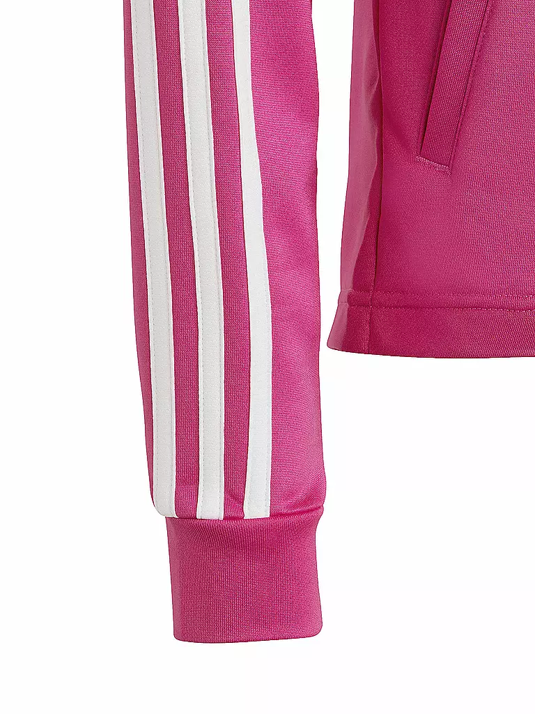 ADIDAS | Mädchen Kapuzenjacke Train Essentials AEROREADY Regular-Fit 3-Streifen | rosa