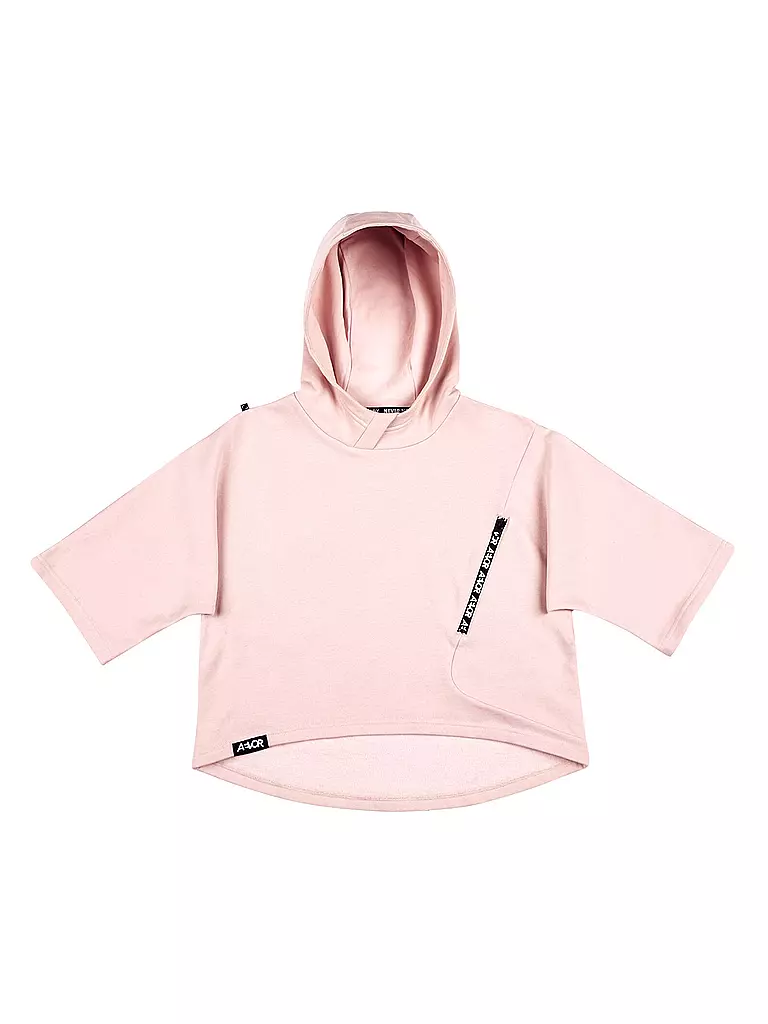 AEVOR | Damen Sweater Crop Hood | rosa