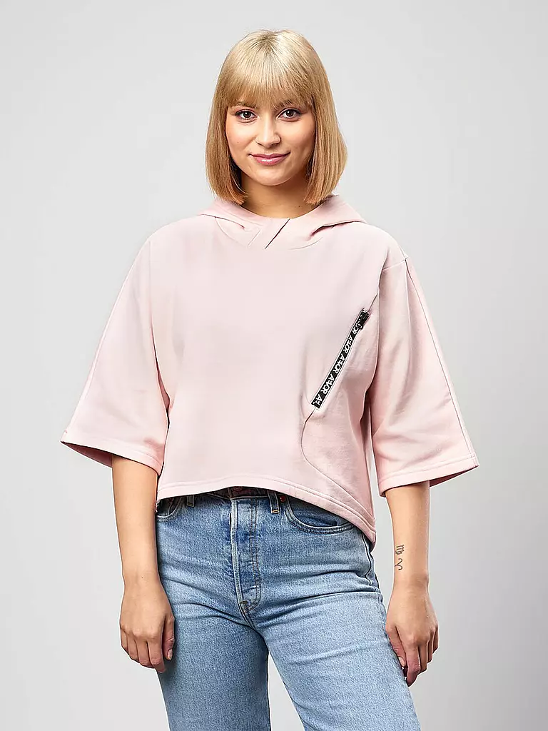 AEVOR | Damen Sweater Crop Hood | rosa