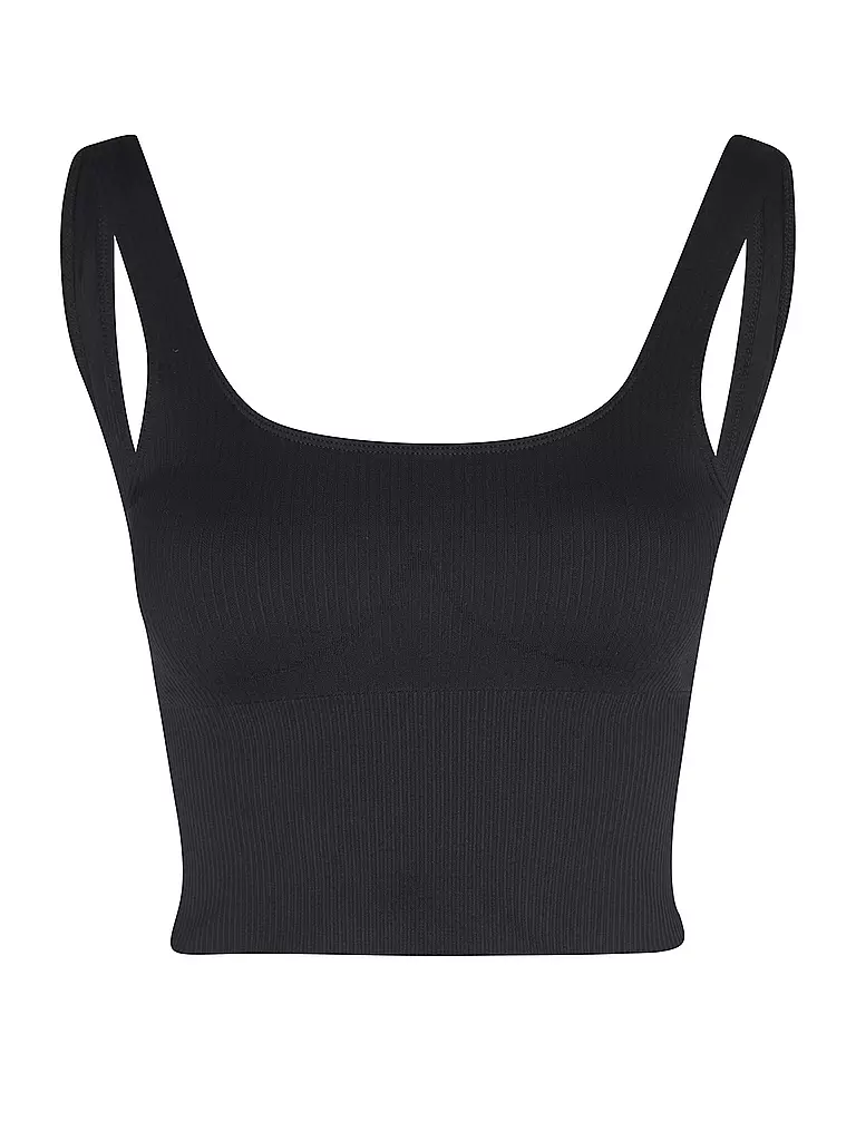 AIM'N | Damen Top Ribbed Seamless | schwarz