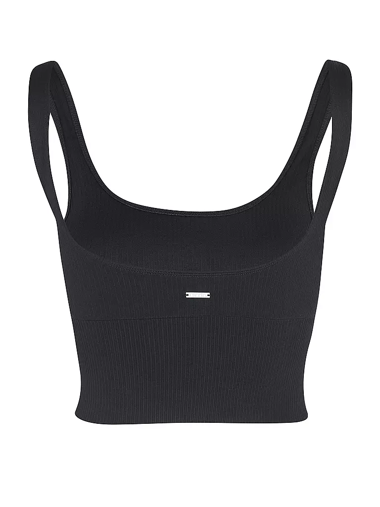 AIM'N | Damen Top Ribbed Seamless | schwarz