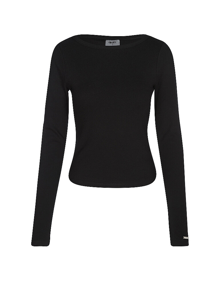 AIM'N Ribbed Long Sleeve Cotton Blend Schwarz