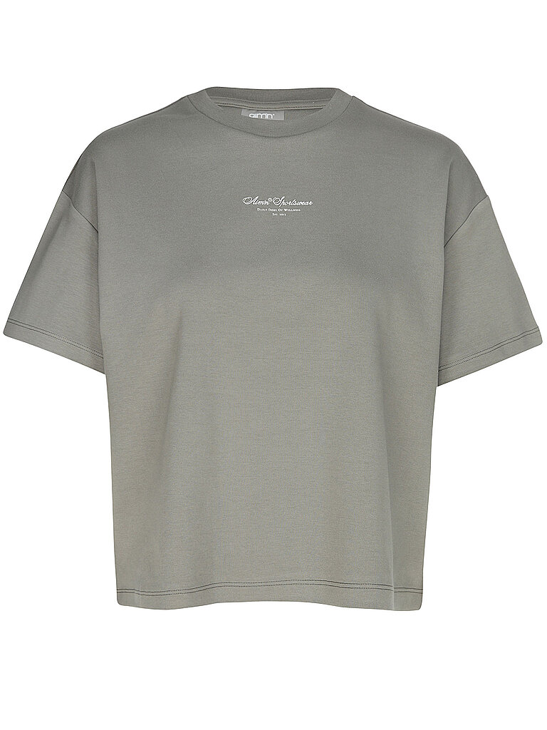 AIM'N T-Shirt Boxy Rundhals Baumwolle Olive