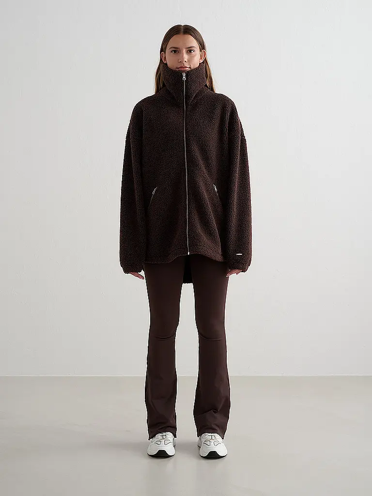 AIM'N | Damen Fleecejacke Pile Teddy | Braun