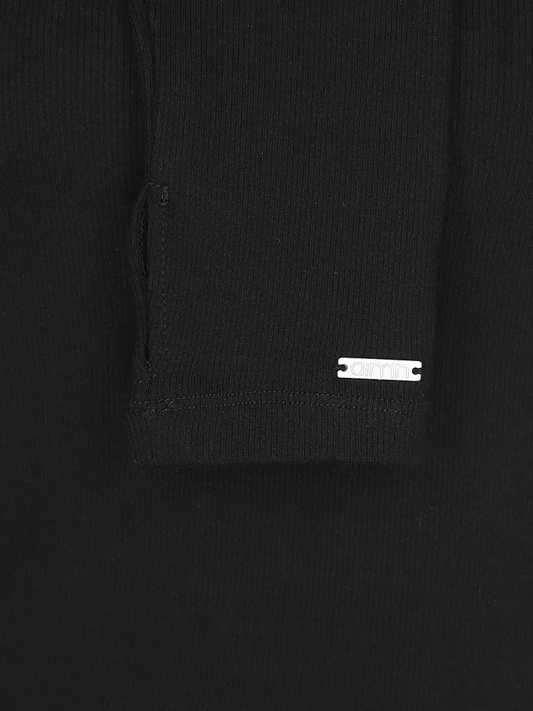 AIM'N | Damen Shirt Ribbed | schwarz