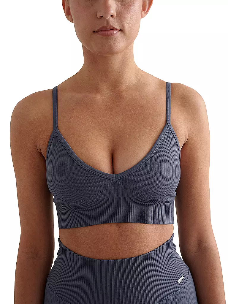 AIM'N | Damen Sport-BH Ribbed Seamless Cropped | dunkelblau