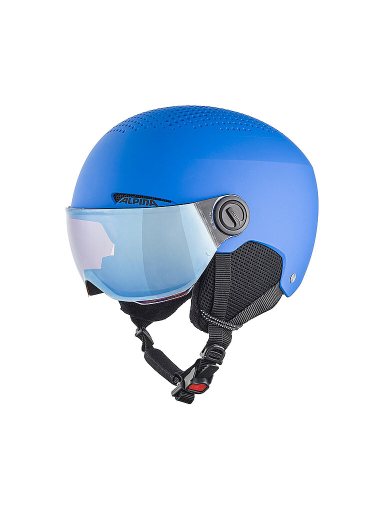 ALPINA Kinder Skihelm Zupo Visor Q-Lite blau | 51-55CM