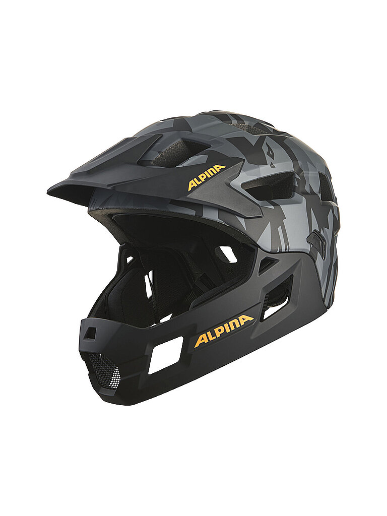 Kinder Fullface MTB-Helm Rupi grau B