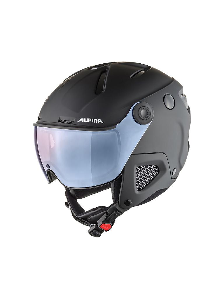 ALPINA | Skihelm Attelas Visor QVM | schwarz