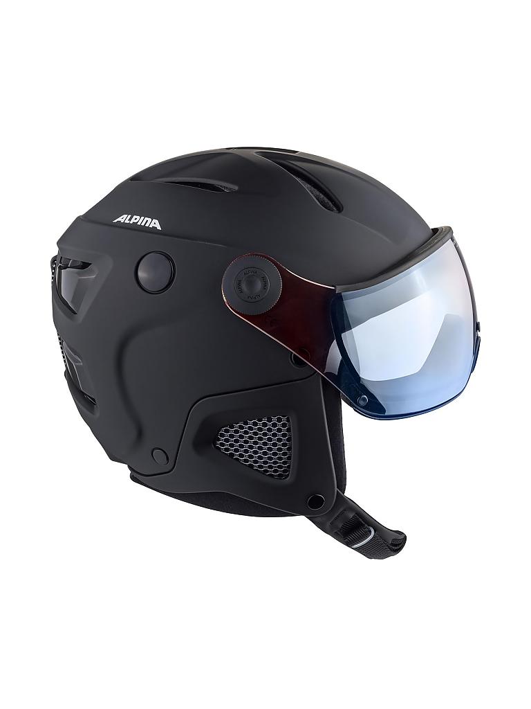 ALPINA | Skihelm Attelas Visor QVM | schwarz