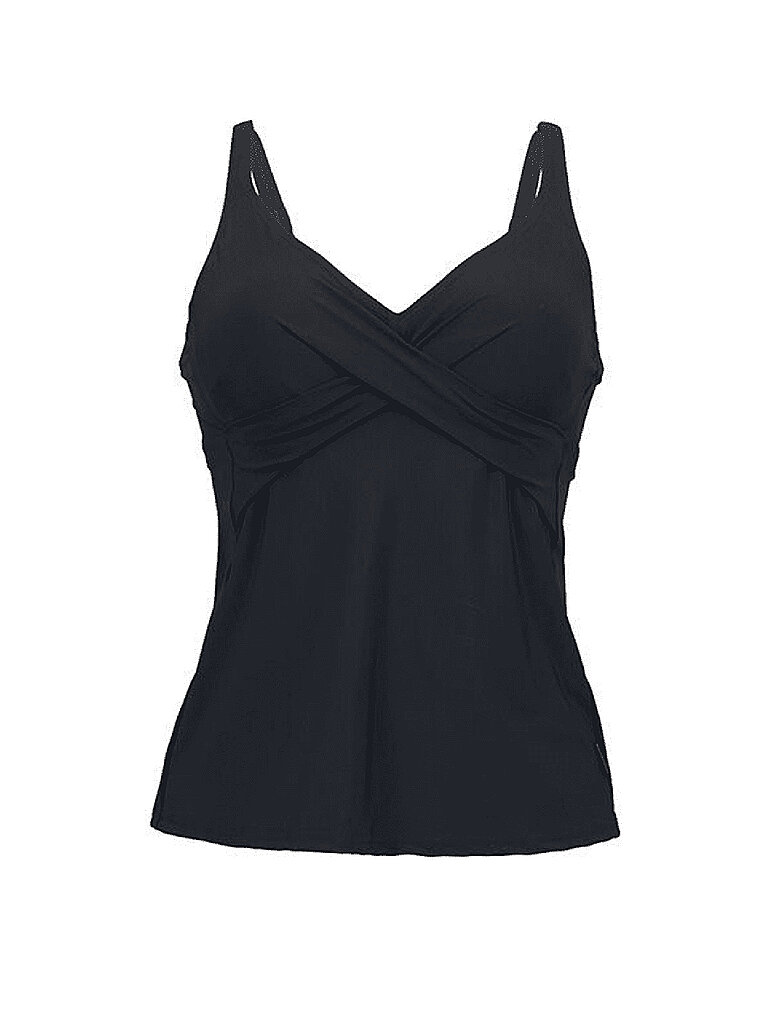 Anita Maily Tankini Top V-Ausschnitt Schwarz