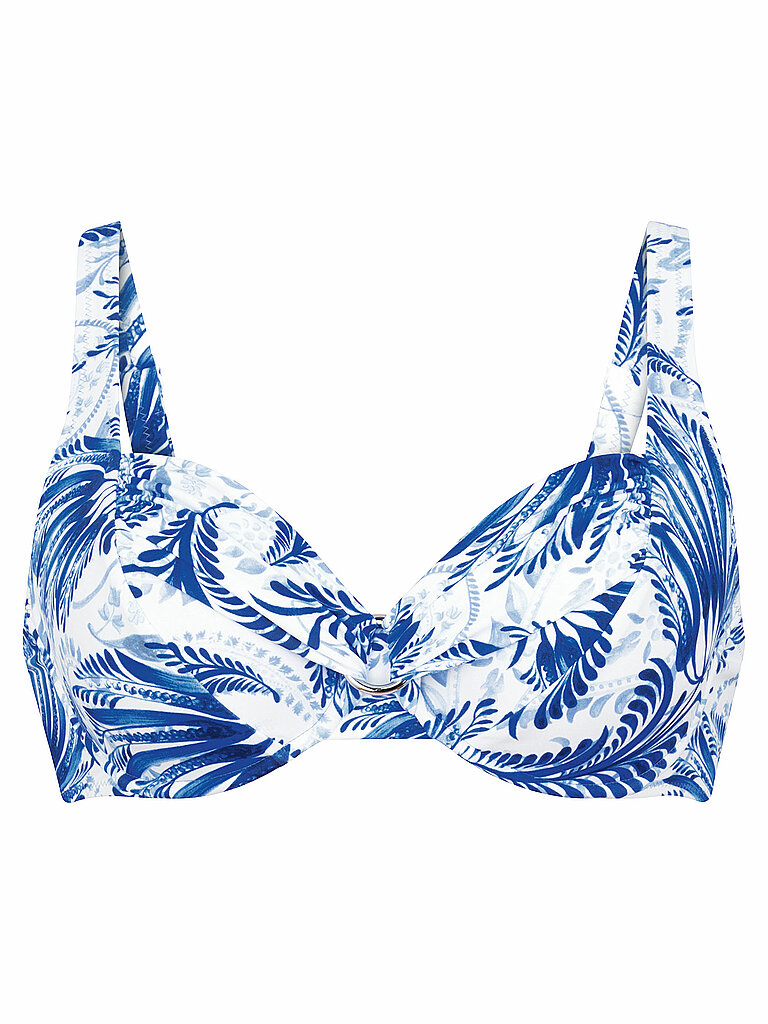 Anita Bikini-Top Raff-Drapé Polyamid-Elastan Blau