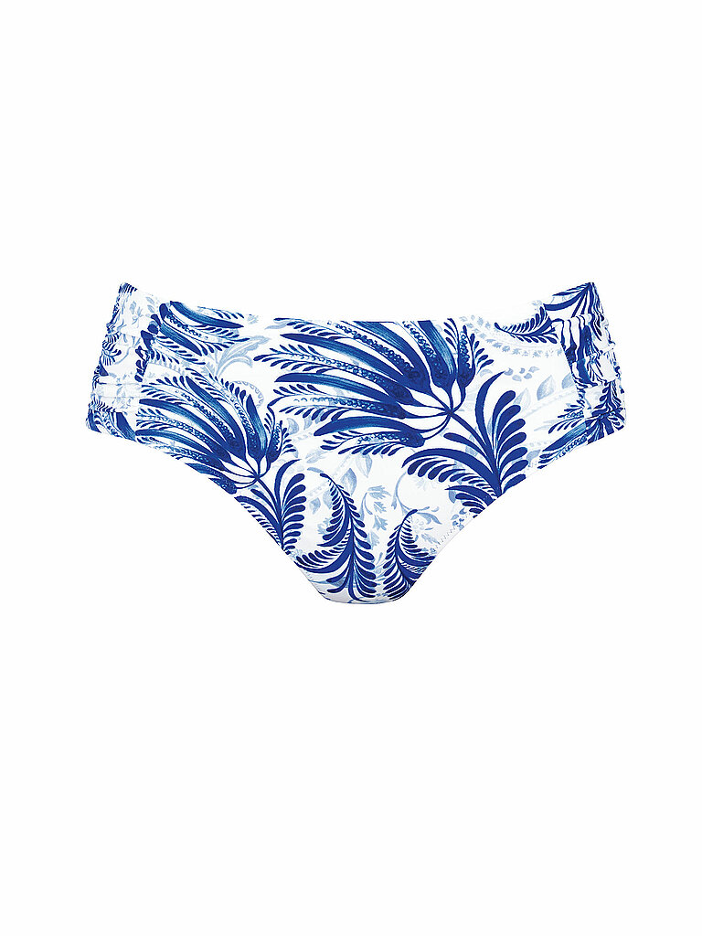 Anita Bikinihose Hoher Schnitt Raffungen Polyamid-Elastan Blau