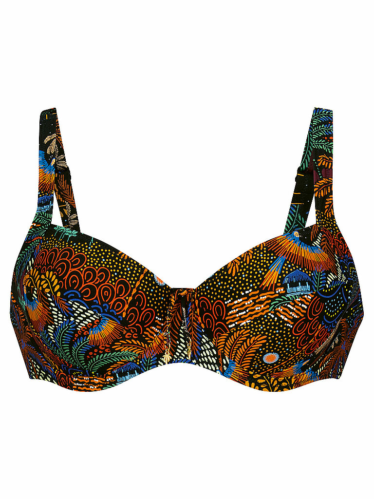 Anita Orchideen Print Bikini Top Support Braun