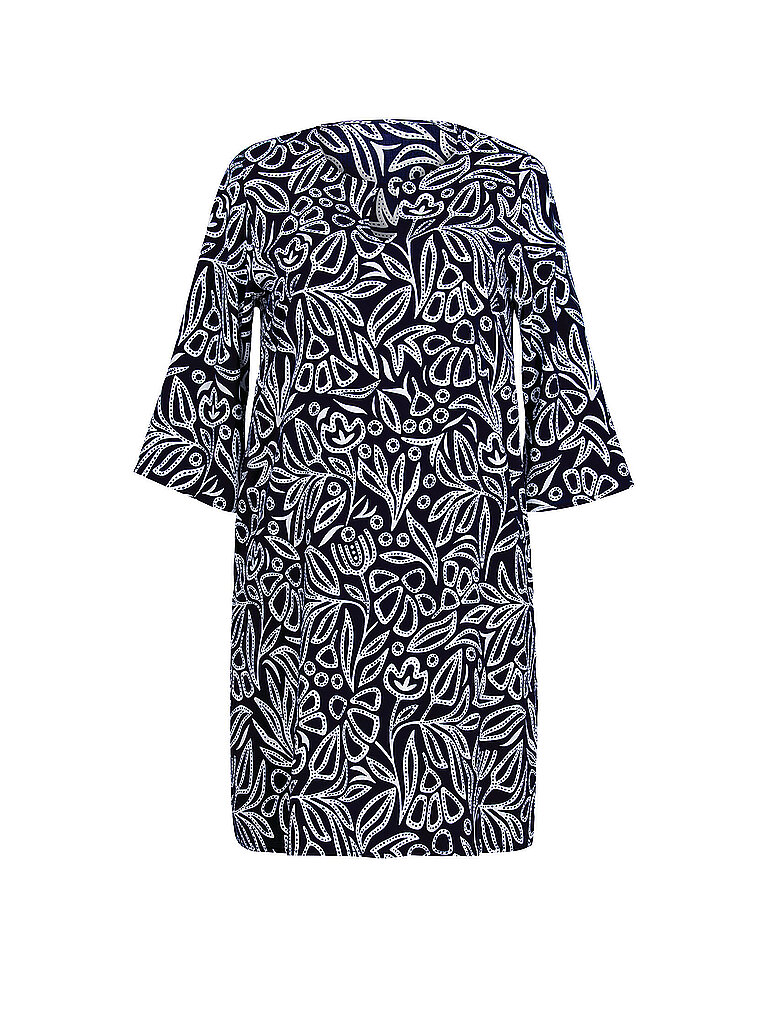 Anita Kleid 3/4 Arm Seitenschlitzen Dunkelblau